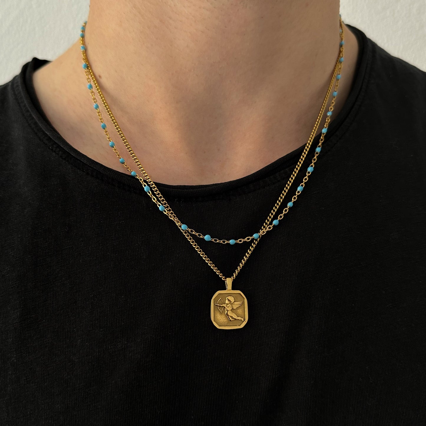 BLUE GEM GOLD CHAIN