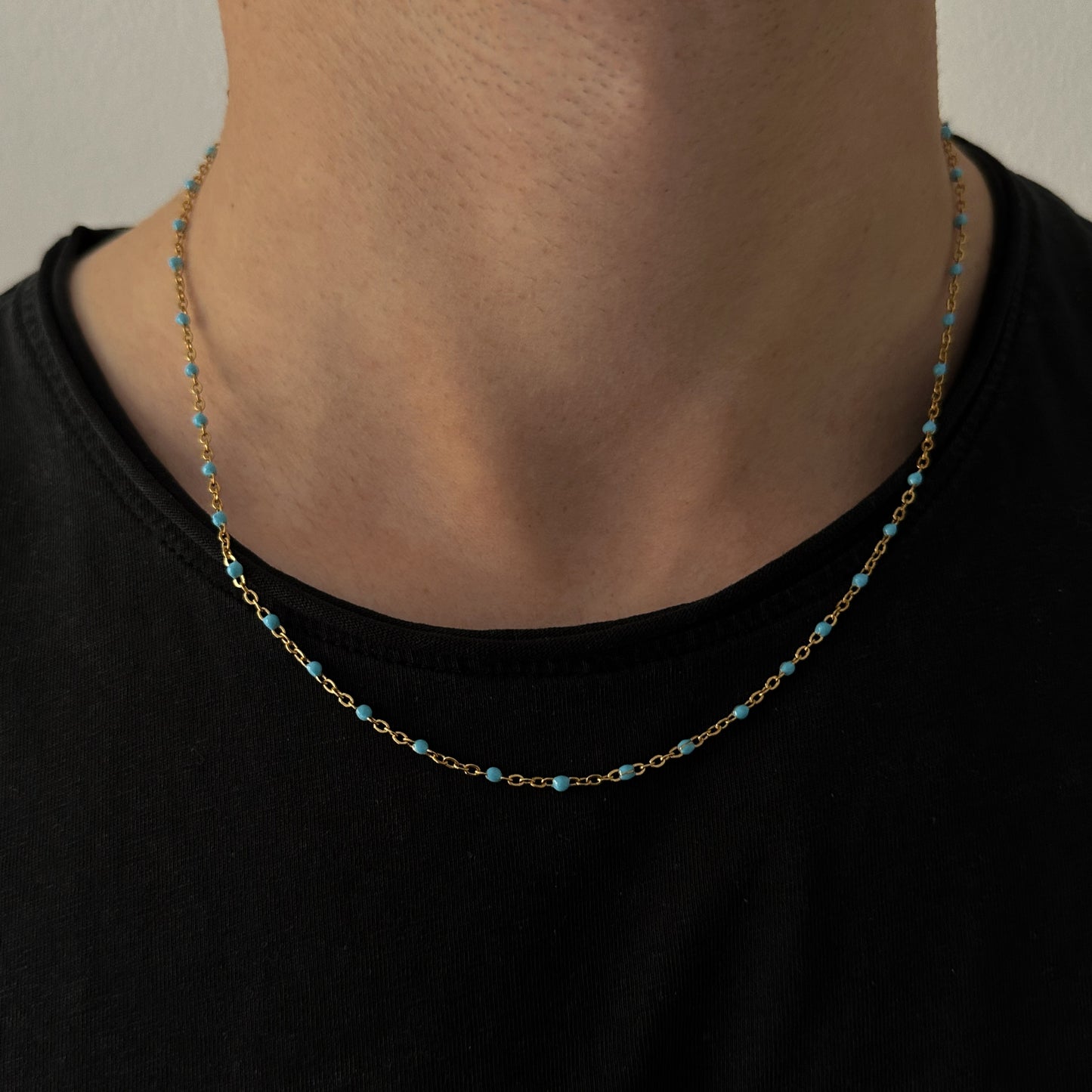 BLUE GEM GOLD CHAIN