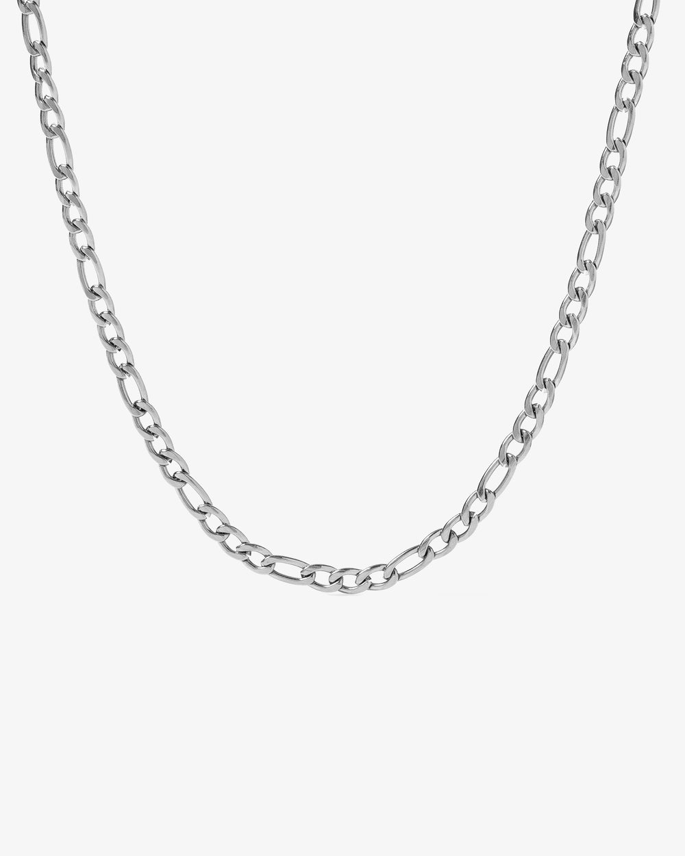 Amalfi Silver Chain necklace with large oval links against a light background