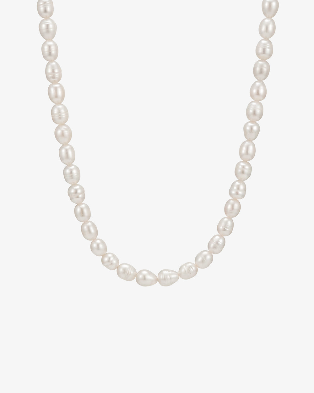 BELIZE PEARL CHAIN Caribbean freshwater pearls necklace with lustrous white pearls