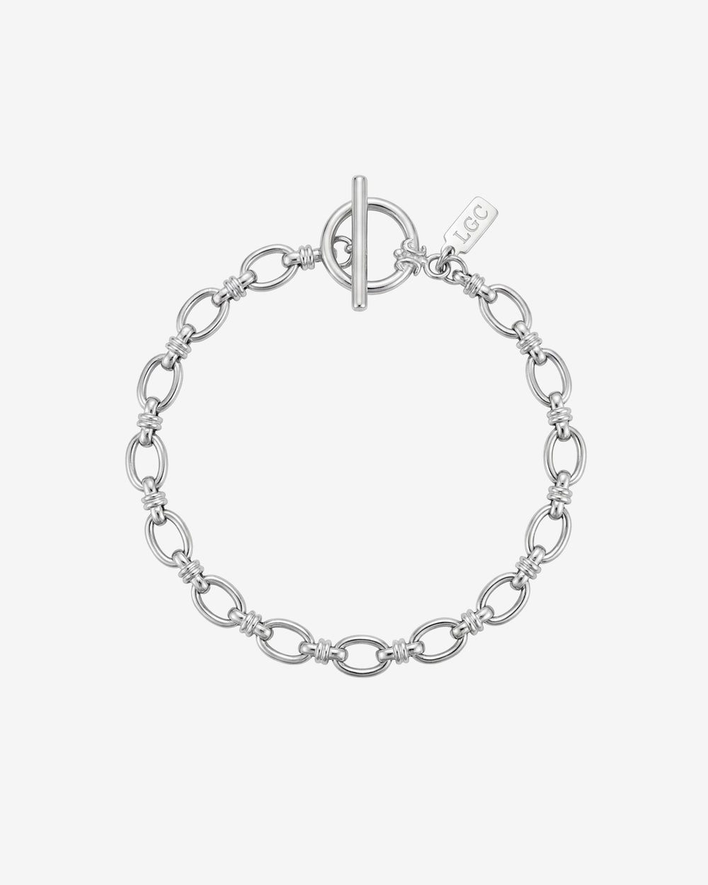 BYBLOS silver bracelet with round links and toggle clasp