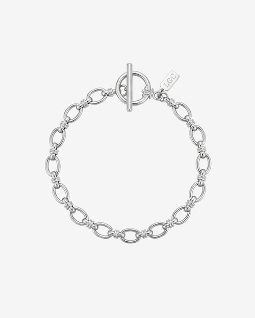 BYBLOS silver bracelet with round links and toggle clasp