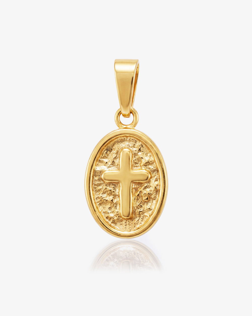 MINI OVAL CROSS CHARM