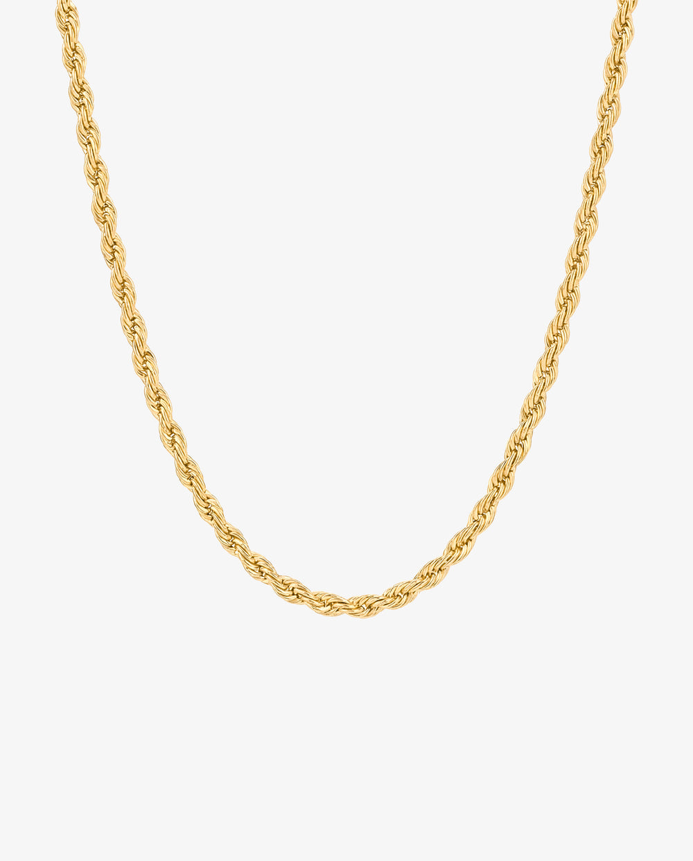 Lazio Gold Chain refined rope chain 3 mm wide displayed on a white background