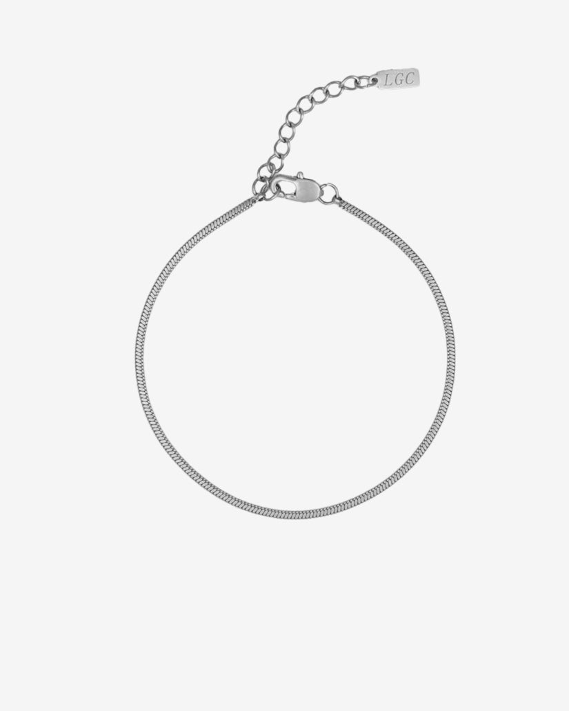 Lima silver delicate chain bracelet with adjustable extender and lobster clasp