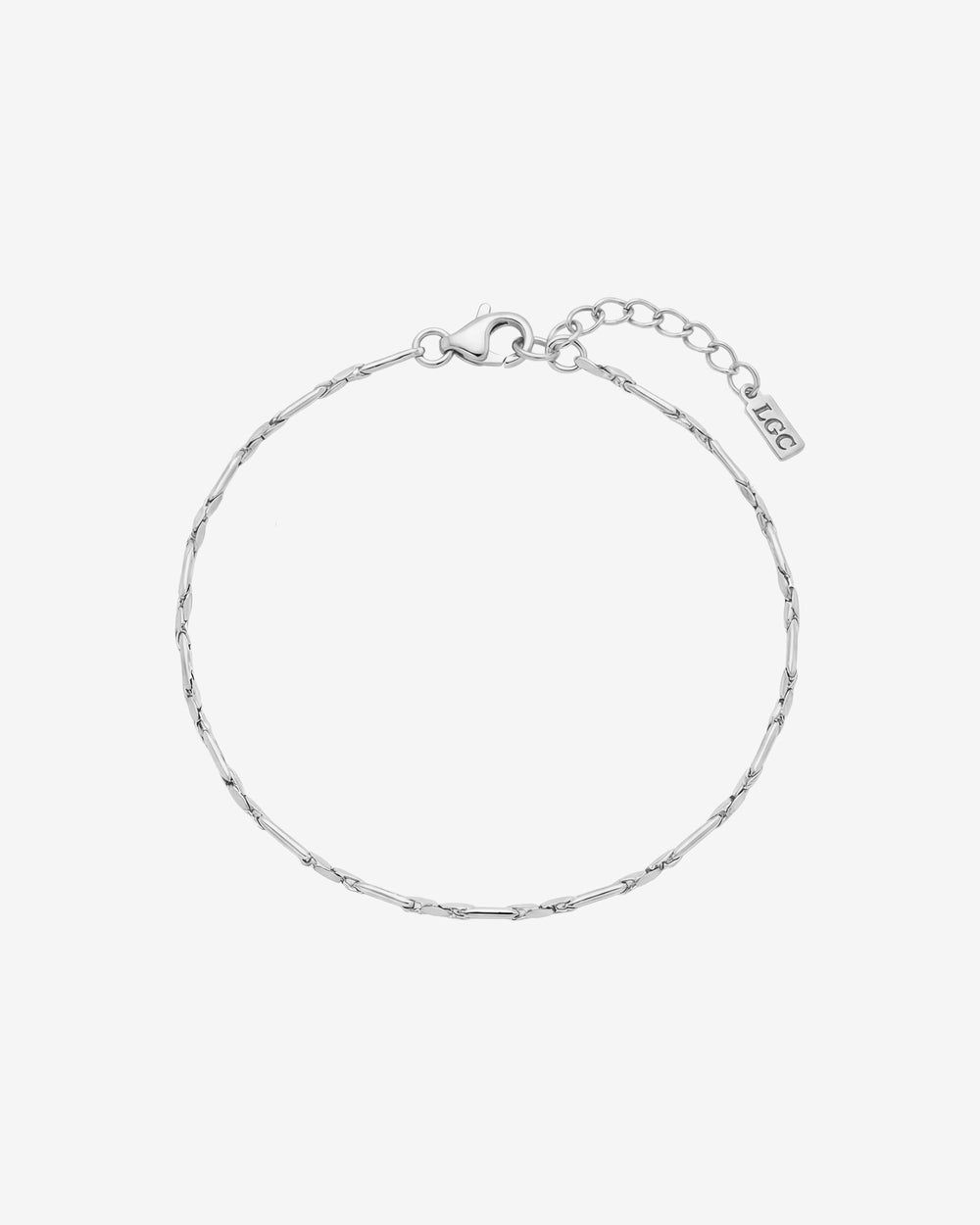 LIRA SILVER BRACELET with a lobster clasp and adjustable extension chain