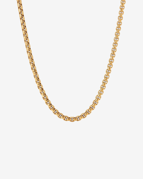 NOIR GOLD CHAIN with bold rectangular links in a gold finish