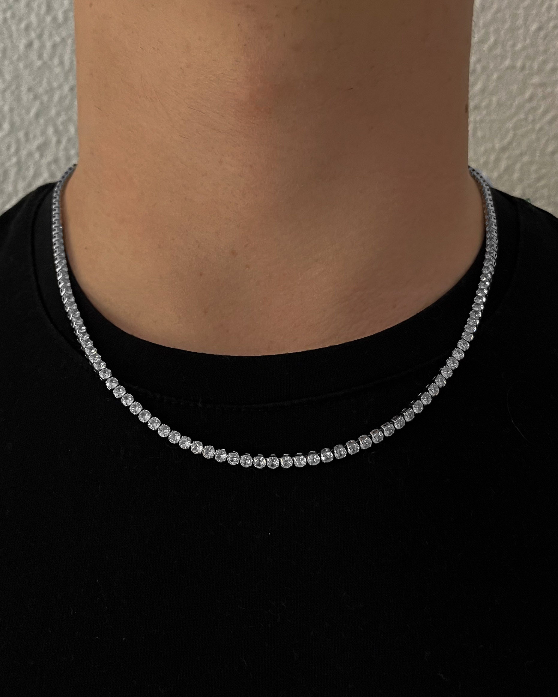 Icy-tennis-Silver-chain-Stainless-Steel