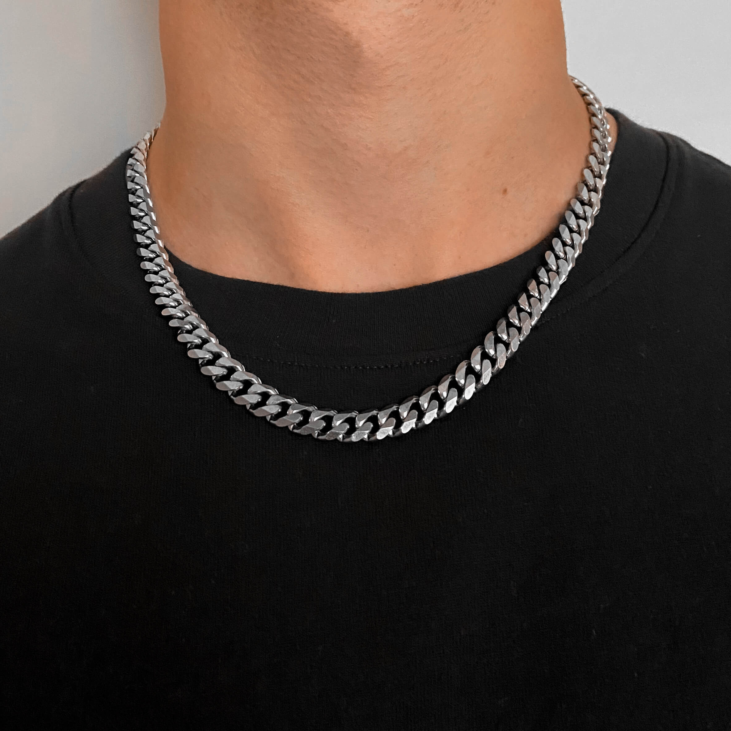 Cuban-Silver-Chain-Stainless-Steel