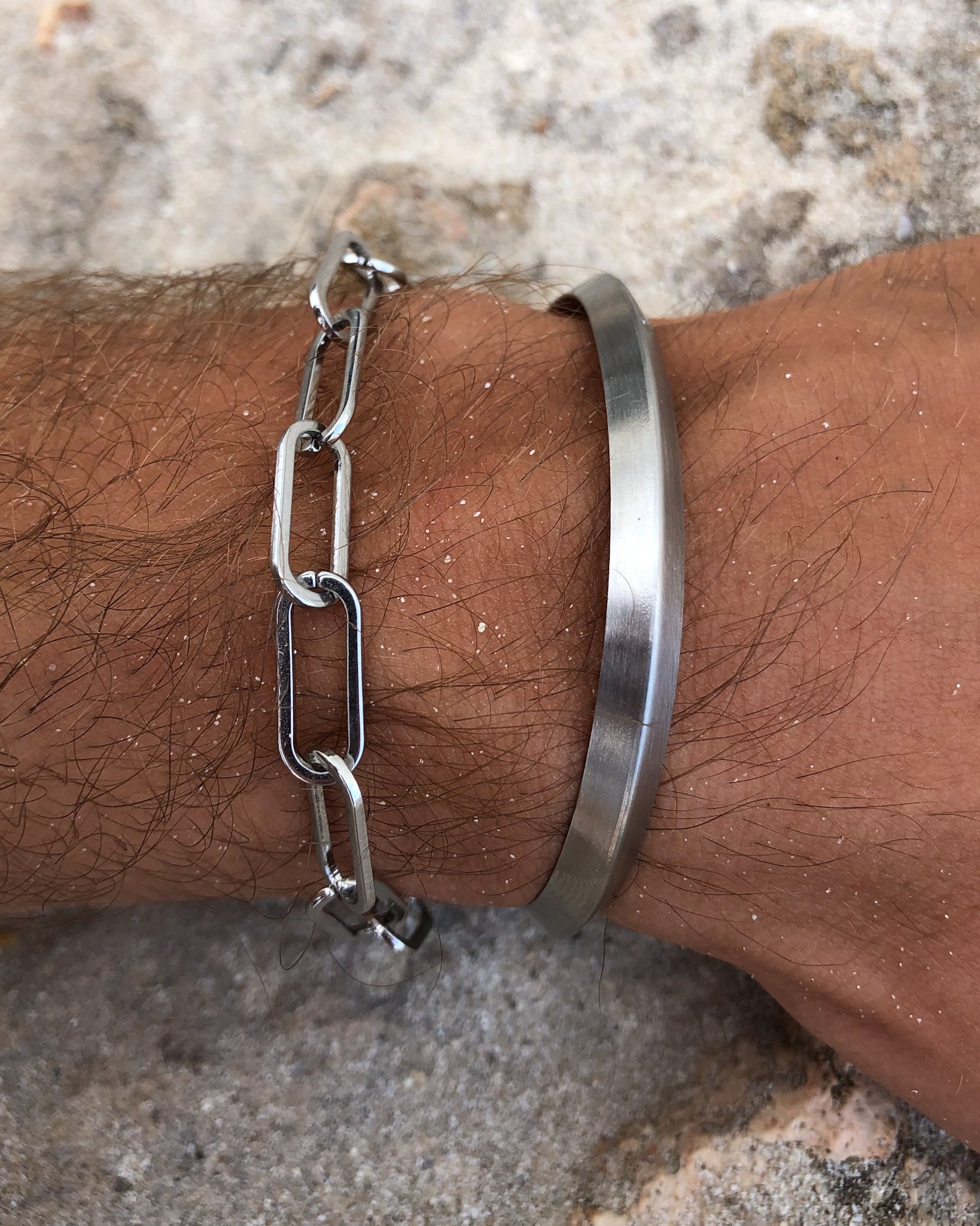 stainless steel silver bracelets