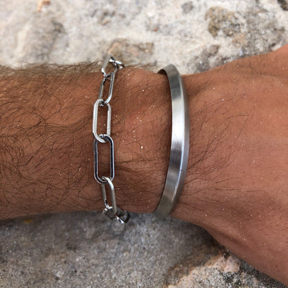 stainless steel silver bracelets