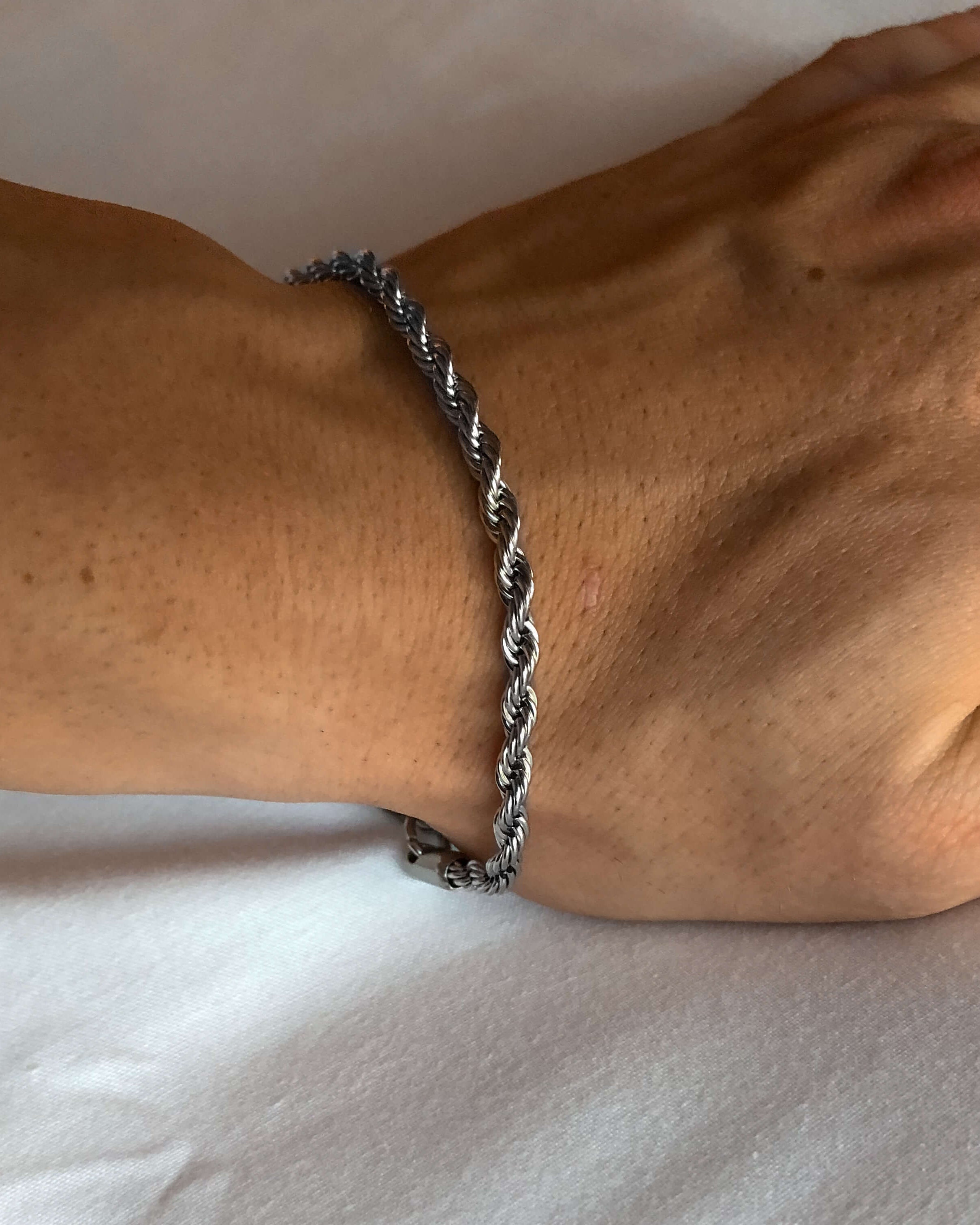 Rope_Silver_bracelet_stainless_steel