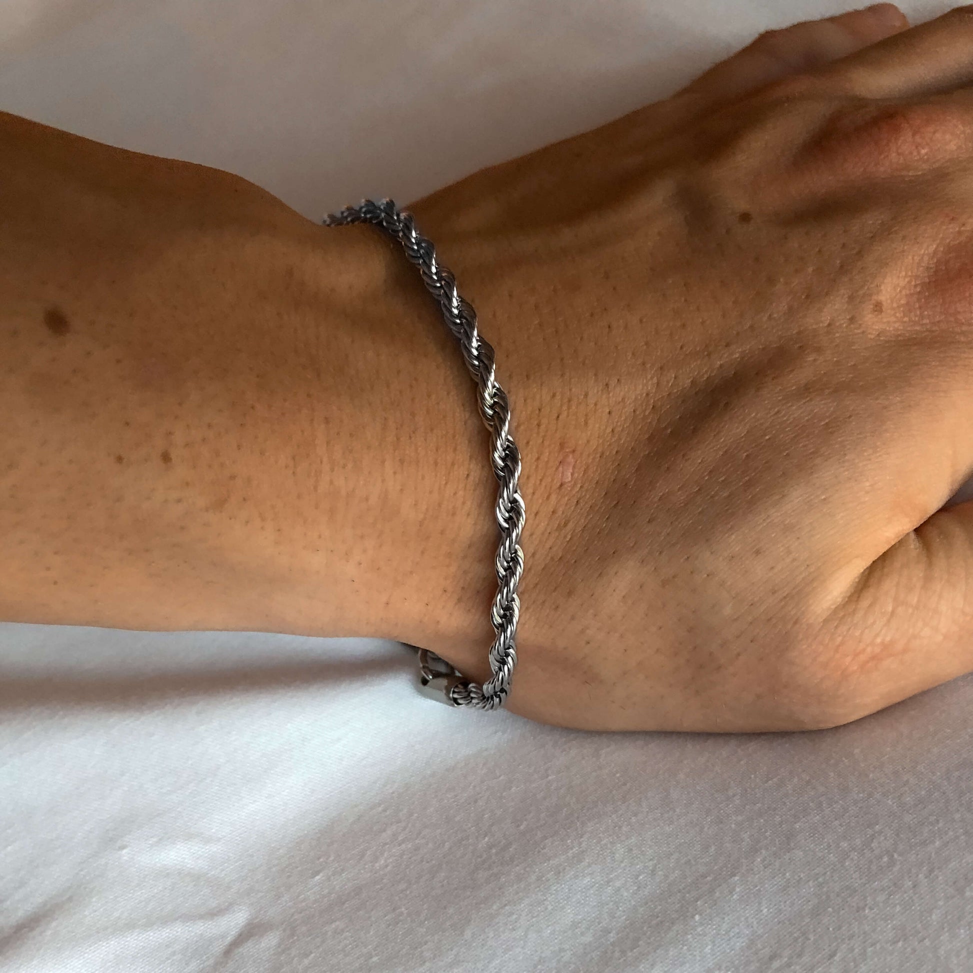 Rope_Silver_bracelet_stainless_steel